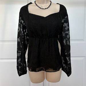 Torrid size 0/Large/12 Black Peplum Women's Top - NEW WITH TAGS!